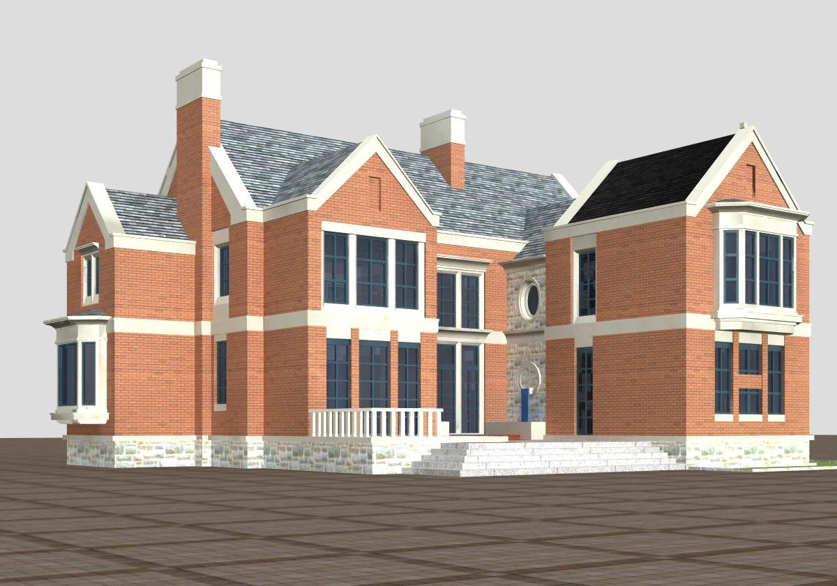 villa 249 3D Model .c4d .max .obj .3ds .fbx .stl .blend 