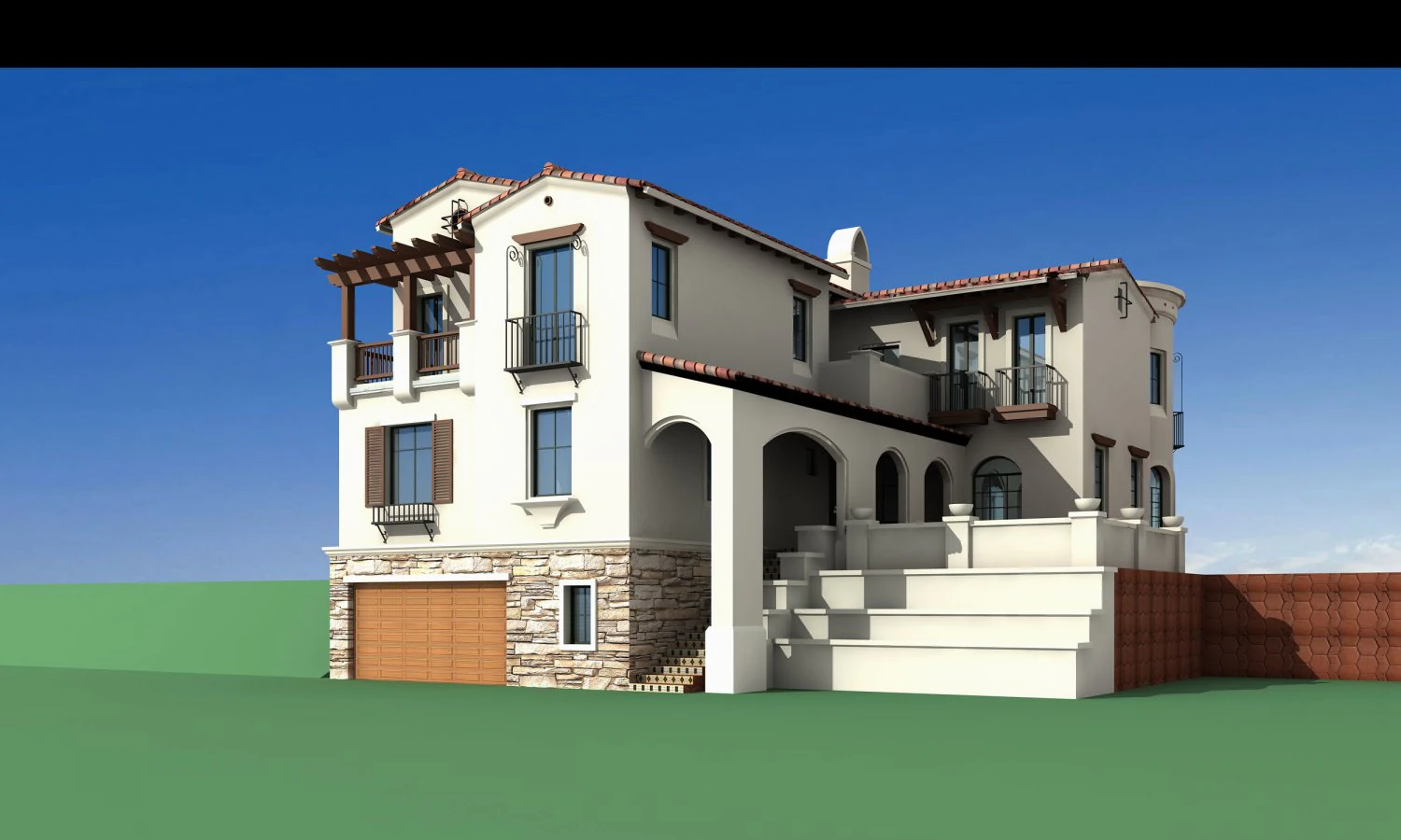 villa 250 3D Model .c4d .max .obj .3ds .fbx .stl .blend 