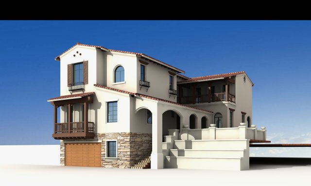 villa 251 3D 模型 .c4d .max .obj .3ds .fbx .stl .blend 