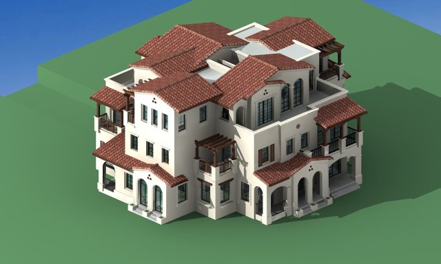 villa 252 Modèle 3D .c4d .max .obj .3ds .fbx .stl .blend 