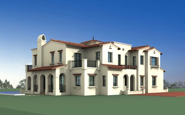 villa 254 3D 模型 .c4d .max .obj .3ds .fbx .stl .blend