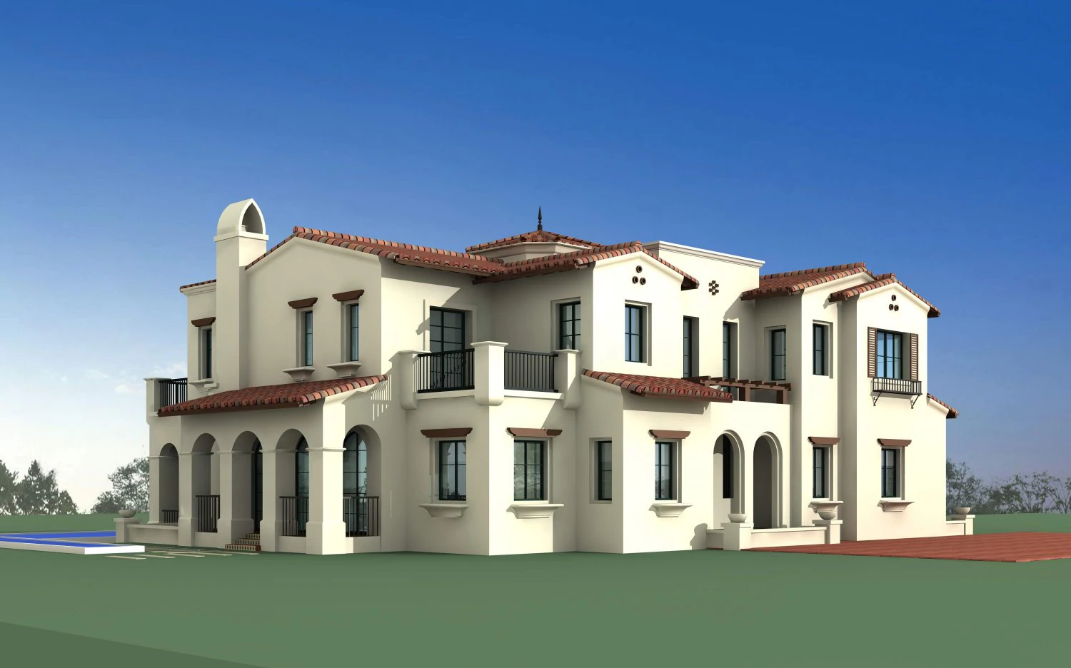 villa254 Modello 3D .c4d .max .obj .3ds .fbx .stl .blend 