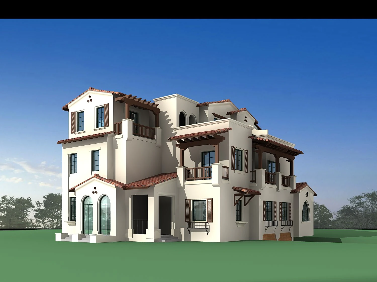villa256 Modello 3D .c4d .max .obj .3ds .fbx .stl .blend 