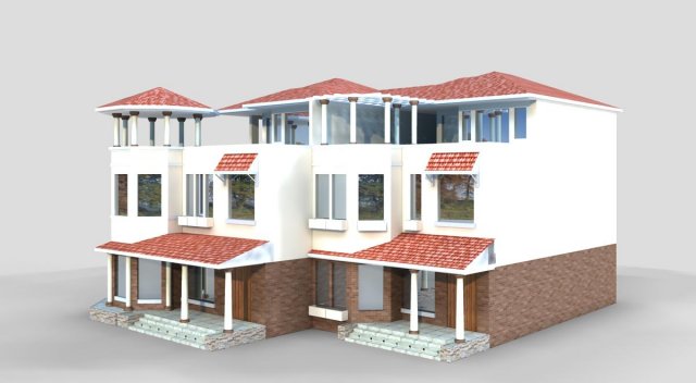 villa 265 3Dモデル .c4d .max .obj .3ds .fbx .stl .blend 