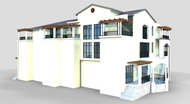 villa 266 3D Model .c4d .max .obj .3ds .fbx .stl .blend 