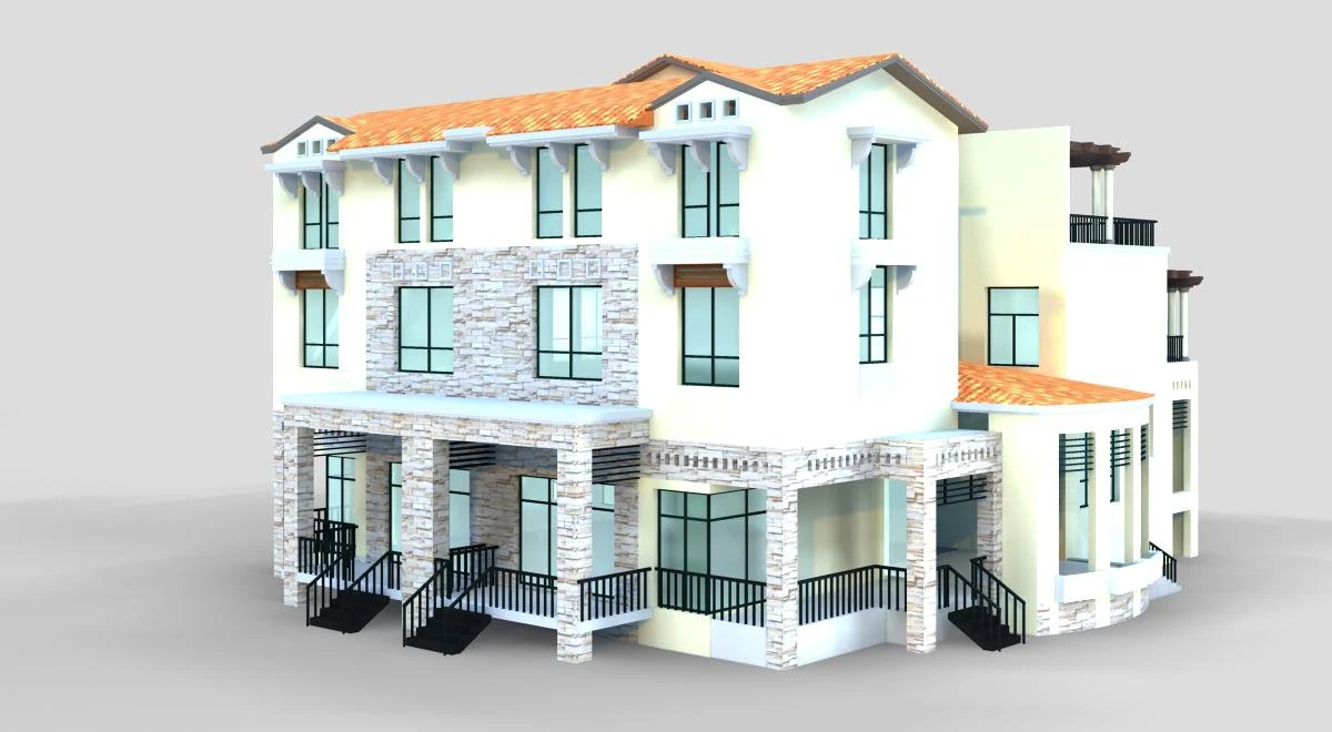 villa 269 Modello 3D .c4d .max .obj .3ds .fbx .stl .blend 