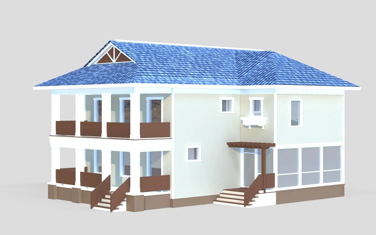 ヴィラ 272 3Dモデル .c4d .max .obj .3ds .fbx .stl .blend 