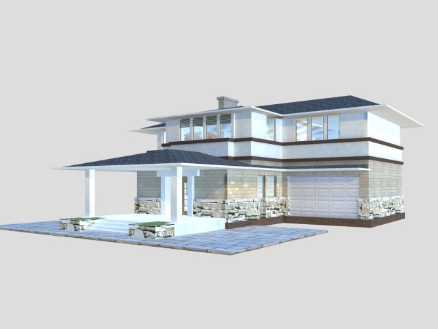 villa 273 3D Model .c4d .max .obj .3ds .fbx .stl .blend 