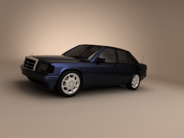 mercedesbenz w201 3D Модель .c4d .max .obj .3ds .fbx .stl .blend 