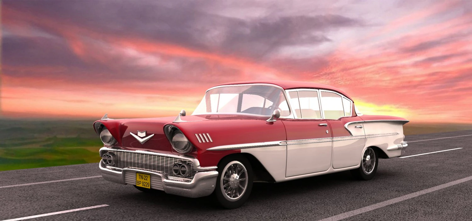 car chevrolet bel air 3D Model .c4d .max .obj .3ds .fbx .stl .blend