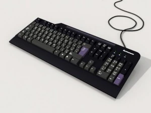 computer keyboard model lenovo ku0225 3D Model