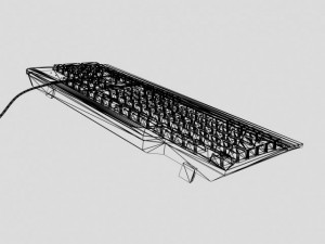 computer keyboard model lenovo ku0225 3D मॉडल