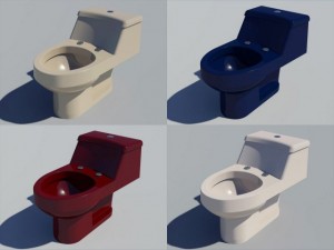 modern style onepeace standard water closet 3D मॉडल