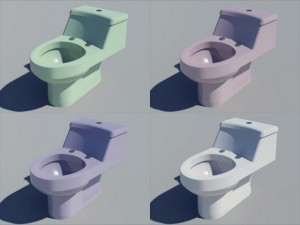 modern style onepeace standard water closet 3D मॉडल