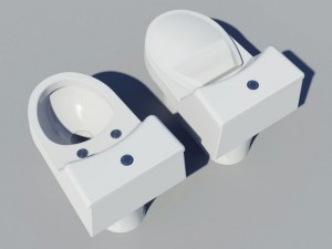 modern style onepeace standard water closet 3D मॉडल