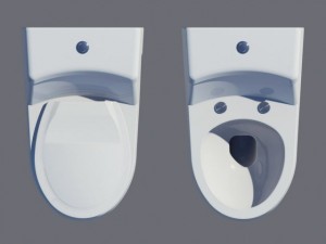 modern style onepeace standard water closet 3D मॉडल