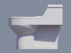 modern style onepeace standard water closet 3D मॉडल