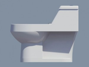 modern style onepeace standard water closet 3D मॉडल