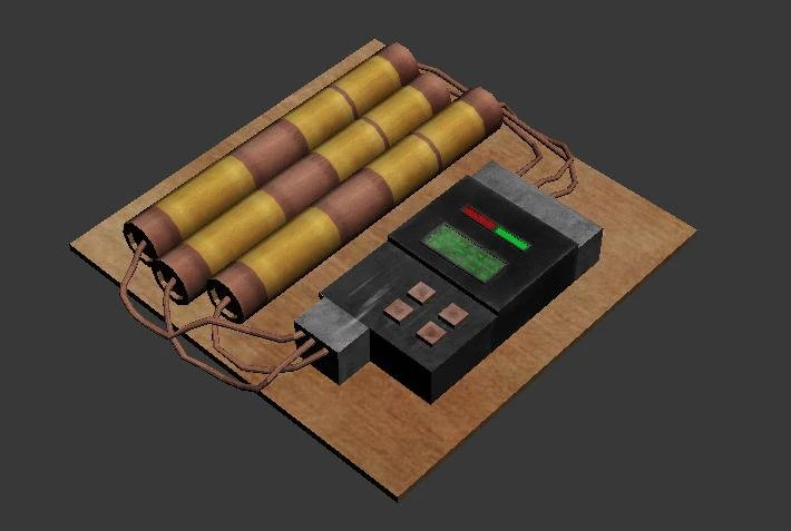 low poly bomb 3D Model .c4d .max .obj .3ds .fbx .stl .blend 