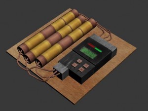 low poly bomb 3D-Modell