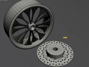 tire  rim  brake 3D Model