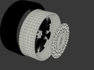 tire  rim  brake 3D Модель