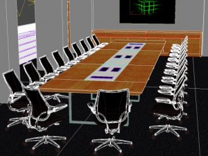 office  chair  table  cable manager 3D Model