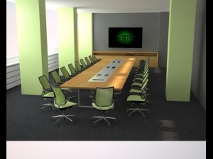 office  chair  table  cable manager 3D Model
