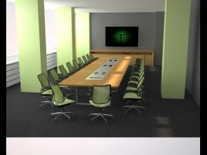 office  chair  table  cable manager 3D Model