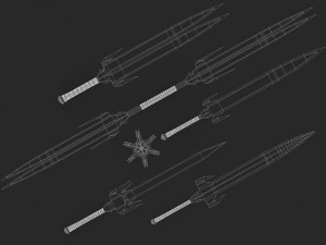 sword set 3D 모델