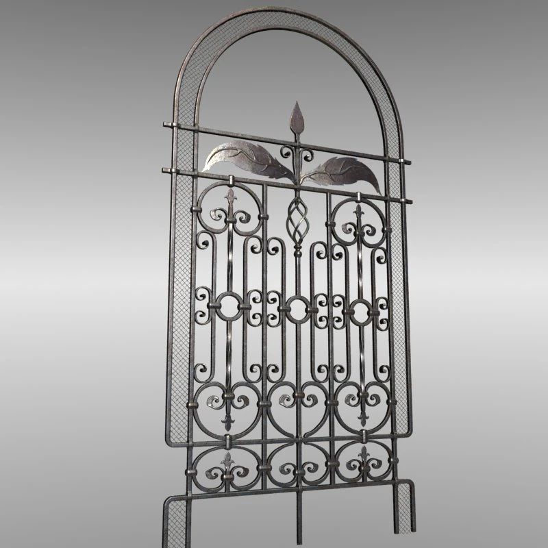 old wrought fence 3D Model .c4d .max .obj .3ds .fbx .stl .blend