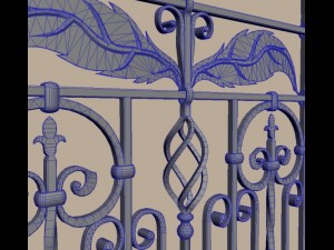old wrought fence 3D Model