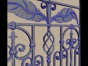 old wrought fence 3D Model