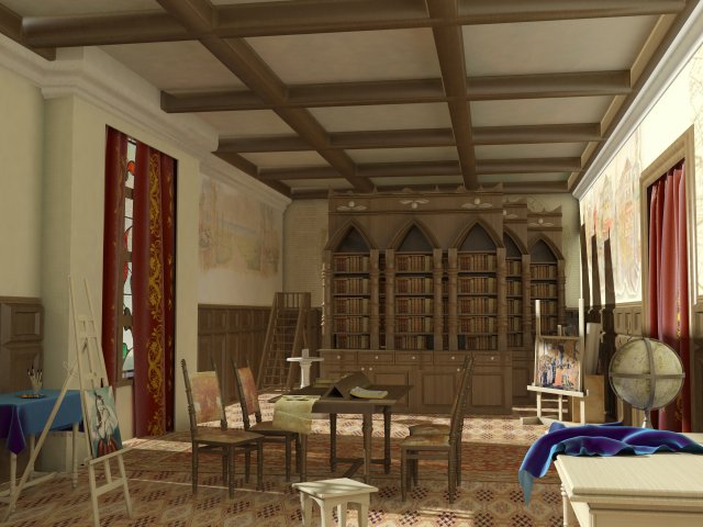 goticlibrery 3D 모델 .c4d .max .obj .3ds .fbx .stl .blend 