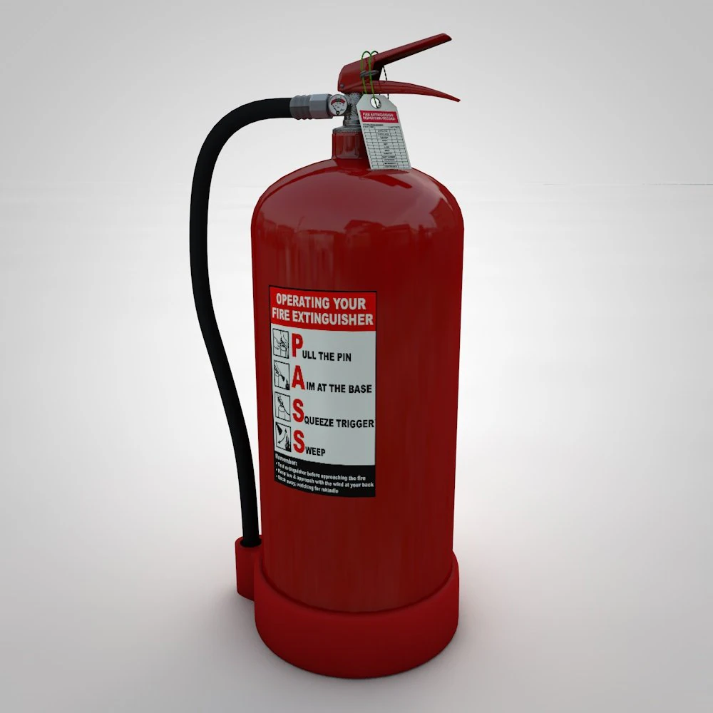 extintor de incêndio Modelo 3D .c4d .max .obj .3ds .fbx .stl .blend