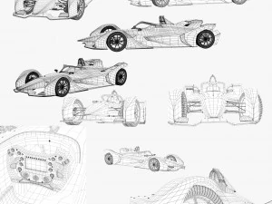 formula e srt01e 2020 3D Model