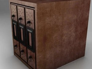 기록 보관소 선반 3D 모델
