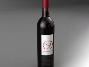 butelka wina Model 3D