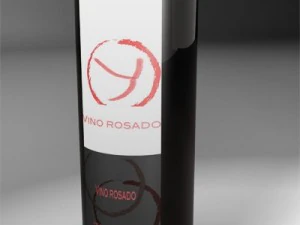 butelka wina Model 3D