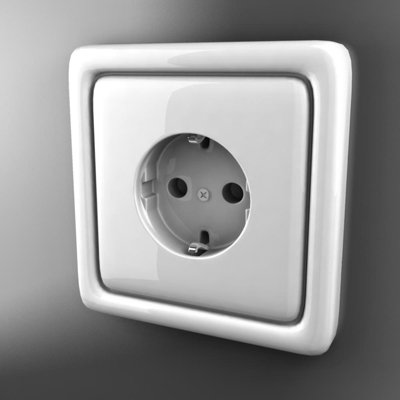 electric outlet Modello 3D .c4d .max .obj .3ds .fbx .stl .blend 
