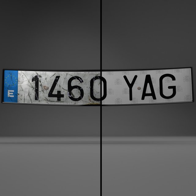 license plate 3D Model .c4d .max .obj .3ds .fbx .stl .blend 