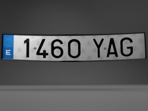 license plate 3D Model