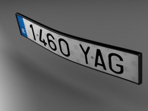 license plate 3D Model
