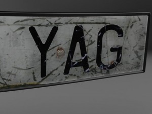 license plate 3D Model