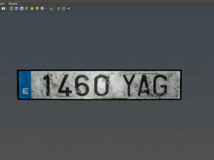 license plate 3D Model