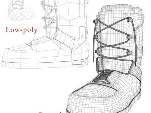 snow boots 3D Model