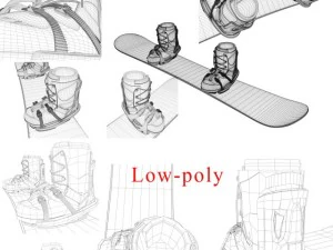 스노우보드 3D 모델