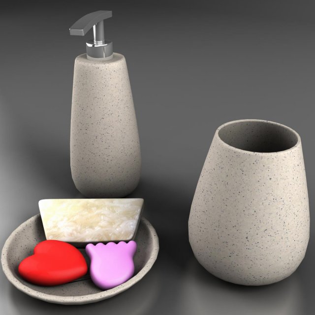 bath set Modelo 3D .c4d .max .obj .3ds .fbx .stl .blend 