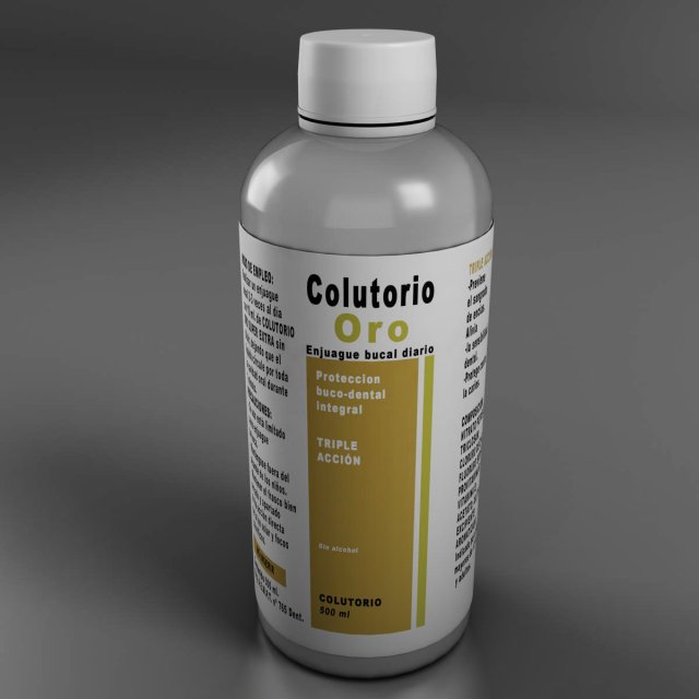 mouthwash 3D Model .c4d .max .obj .3ds .fbx .stl .blend 
