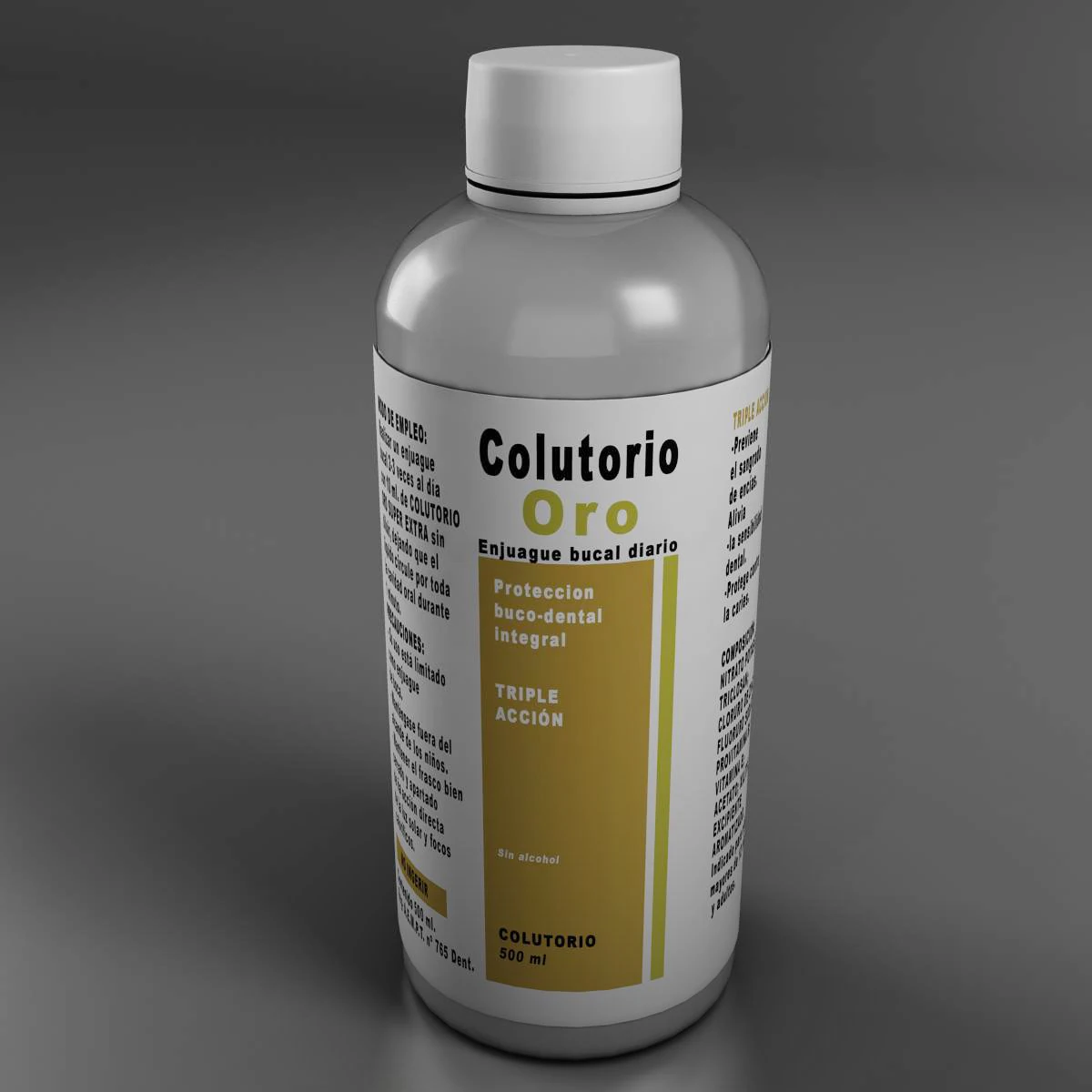 mouthwash 3D Model .c4d .max .obj .3ds .fbx .stl .blend